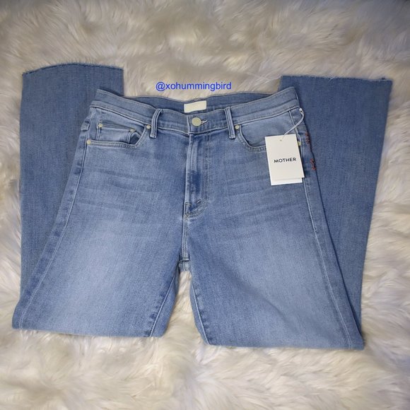 MOTHER | The Insider Crop Step Fray Embroidered Jeans (Crafty Side) Size 32 NWT - Picture 5 of 7